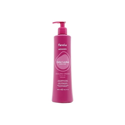 Fanola Wonder Color Locker Sealing Cream for Hair Color Protection - Lock in Hair Shine & Vibrance and Perfect Your Service - Nourishing Protectant for Salon & Home Use (16.2 oz)