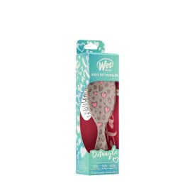 Wet Brush Kids Detangler Hair Brush - Midi Hearts - Leopard Variation