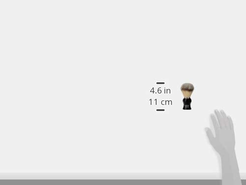 Omega Synthetic Fiber Shaving Brush with Black Plastic Handle - 1 Unit