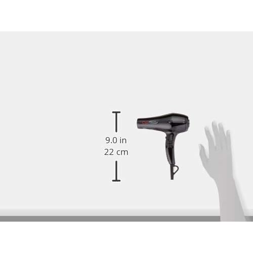 CHI Ceramic 1875 Watt Hair Dryer, Includes A Concentrated Nozzle, Quick-Drying, Reduces Frizz & Increases Shine, Jett Black
