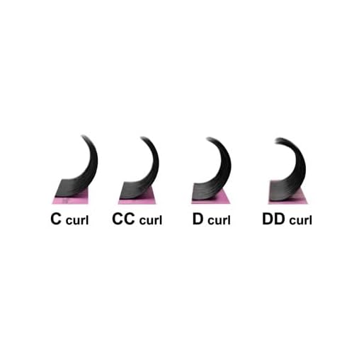 MB Volume Eyelash Extensions, 0.05mm Thickness, Mixed Tray Size 8-15mm, CC Curl, Cashmere, Super Dark, Easy Pick-Up, Professional Salon, Black