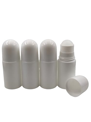 4-Pack 50mL Empty Roll-On Bottles for Essential Oils & Deodorants