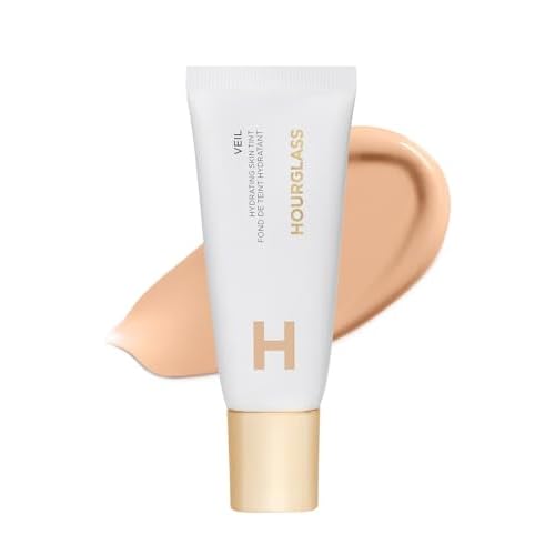 Hourglass Veil Hydrating Skin Tint, Dewy Tinted Moisturizer, Makeup and Skincare Benefits, Lightweight, Buildable Coverage, Vegan, Cruelty-Free Hourglass Skin Tint for Radiant, Natural Glow