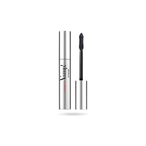 PUPA Milano Vamp! Extreme Mascara - For Voluminous And Dramatic Eyelashes Lengthening Defining Formula Adds Impact Boost Your Eye Allure With Long, Thick Lashes 010 Extra Black 0.4 Oz, I0111752