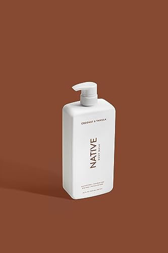 Native Body Wash for Women, Men | Sulfate Free, Paraben Free, Dye Free, with Naturally Derived Clean Ingredients, 36 oz bottle with pump - Pack of 1 (Coconut & Vanilla)