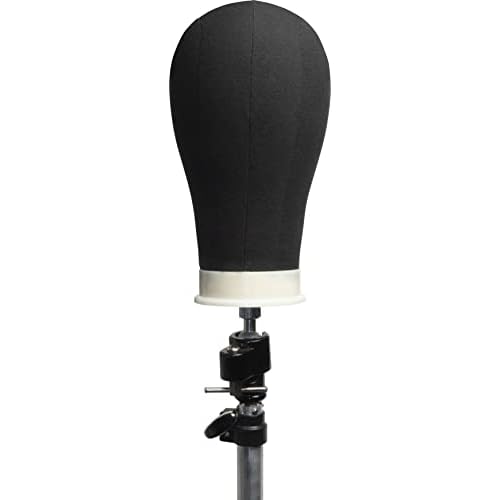 Diane Canvas Mannequin Head, 22 Inches, Black, D335