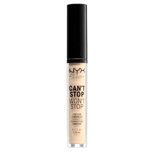 NYX Professional Makeup Can't Stop Won't Stop Contour Concealer - Full Coverage, Matte Finish, 24H Pale