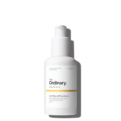 The Ordinary UV Filters SPF 45 Serum Sunscreen for Face, Lightweight Hydrating Broad-Spectrum Sunscreen, UVA/UVB Protection, Non-Comedogenic, No White Cast, 2 Fl Oz