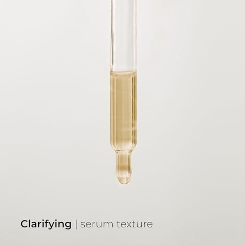 Fitglow Beauty Clear + Bright Mandelic Serum Drops | Gentle Exfoliating Face Serum | Evens Tone, Corrects Discoloration & Clears Breakouts | Hyaluronic Acid | 30ml