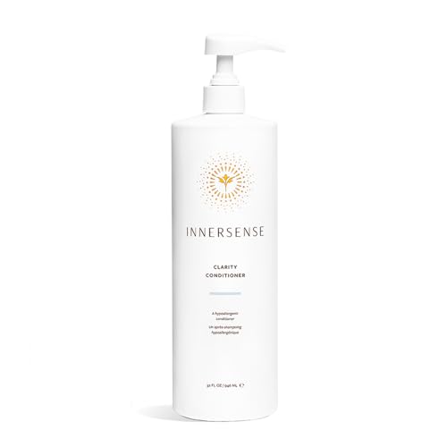 INNERSENSE Organic Clarity Conditioner 32oz - Hypoallergenic, Fragrance-Free Moisturizer for Sensitive Scalp