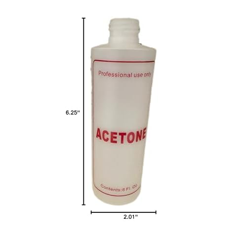 2X Plastic Bottle with Caps- 8oz Natural Color -Empty" Bottle for Nail Supply (Acetone)