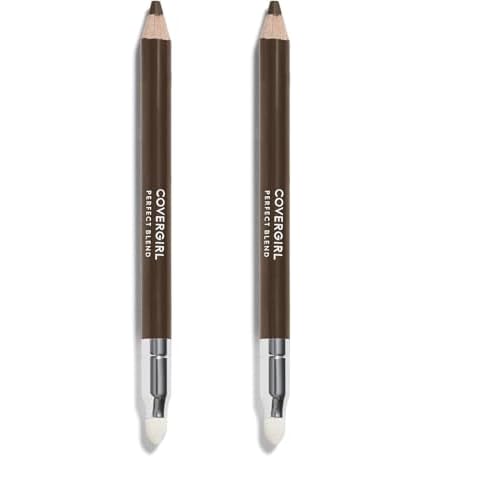 COVERGIRL Perfect Blend Eyeliner Pencil, Black Brown .03 oz (850 mg) (Packaging may vary) (Pack of 2)