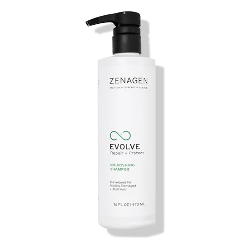 ZENAGEN Evolve Repair + Protect Nourishing Shampoo (Unisex) | Repairs & Strengthens Damaged Hair, Promotes Thicker Fuller Hair, Plant-Based, Color-Safe, Vegan, All Hair Types