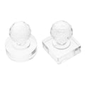 2pcs Eyeshadow Stamper Tool Kit Square Round Pressing Molds for Makeup Repair Eyeshadow Blush Brow Highlighter Portable User-friendly Design