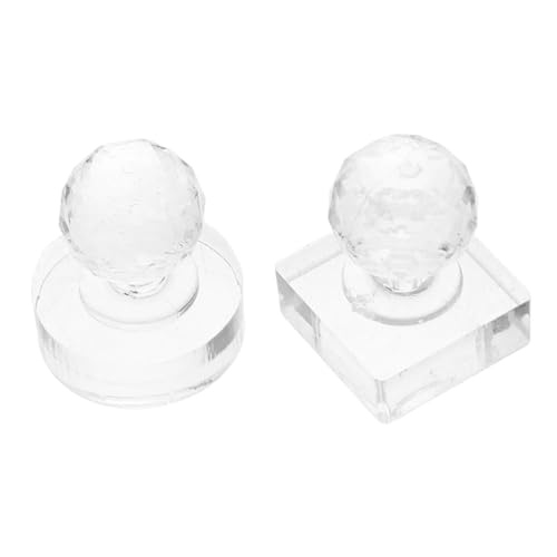 2pcs Eyeshadow Stamper Tool Kit Square Round Pressing Molds for Makeup Repair Eyeshadow Blush Brow Highlighter Portable User-friendly Design