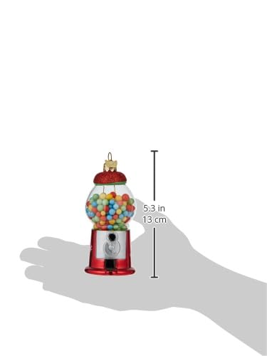 Kurt Adler 4-1/2-Inch Noble Gems Glass Gumball Machine Ornament for Christmas