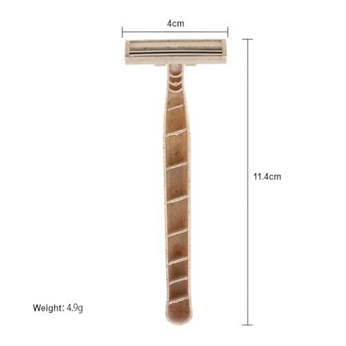 Disposable Razors Bulk for Men & Women ? Twin Blade Unisex Shavers ? Eco-Friendly, Biodegradable, Non-Toxic, Made from Recycled Wheat Straw 50 Count (Pack of 1) (50)
