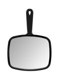 PROTECLE Hand Mirror 9.3" Barber Mirror, Distortion-Free Black