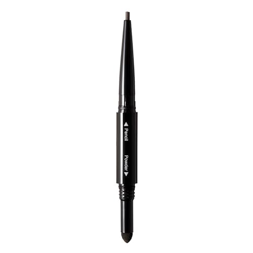 Arches and Halos 2 in 1 Defining Eyebrow Pencil and Powder - Brow Powder with Spoolie Brush - Shape and Fill for Natural Look - Dark Brown - 0.017 oz