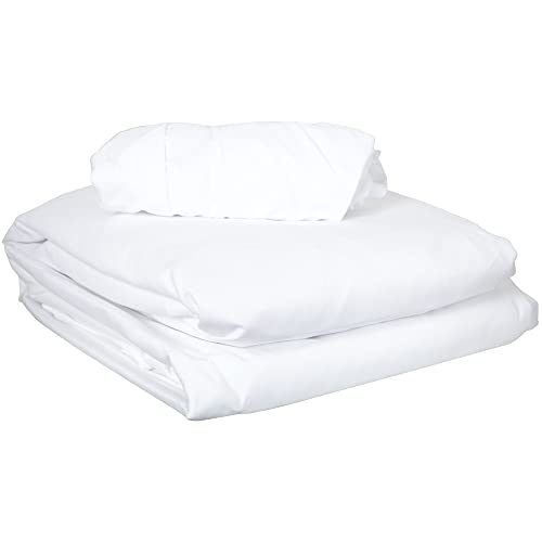 ForPro White Premium Microfiber 3-Piece Massage Sheet Set - 63x100 Flat, 36x77 Fitted, 7" Face Rest