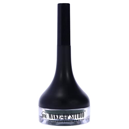 Make-Up Studio Professional Amsterdam Make-Up Cream Eyeliner With Brush - Beautiful Eyeliner With Integrated Brush - Ideal To Put A Tight Eyeliner - To Create A Perfect Smokey Eye - Green - 0.07 Oz