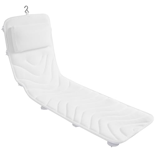 Full Body Bath Pillow with 3D Mesh & Suction Cups - 50x15"