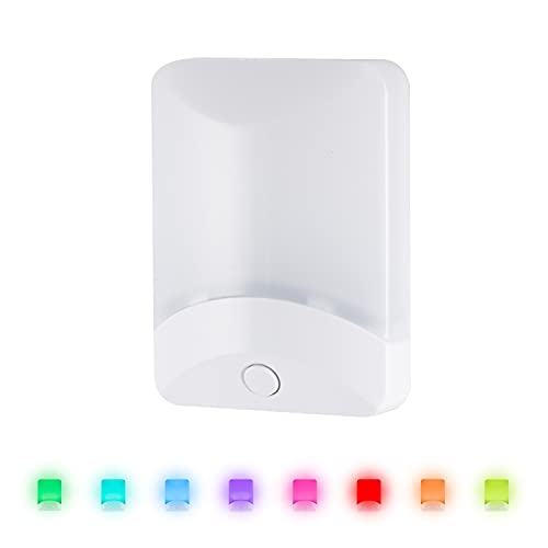 GE Color-Changing LED Night Light, Plug Into Wall, Dusk to Dawn Sensor, Ambient Lighting, for Bedroom, Childrens Room, Nursery, Safety Rated, 1 pack, 34693