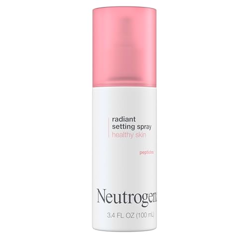 Neutrogena Healthy Skin Radiant Setting Spray, Long-Lasting Face Mist with Antioxidants & Pep-tides, Lightweight Hydrating Formula Locks Makeup for Glowing, Refreshed Skin, 3.4 fl. Oz