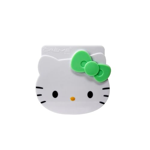 The Cr?me Shop x Hello Kitty Matcha Blotting Papers + Reusable Compact Mirror - Hello Kitty Collaboration for Oil Control and On-the-Go Touch-ups (Matcha Color Ribbon)