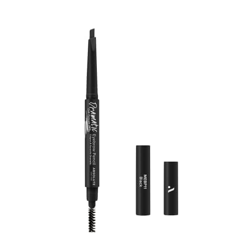 Absolute New York Perfect Eyebrow Pencil Dual-Ended To Shape, Fill, and Define Eyebrows (MEBP11 Black Soft)