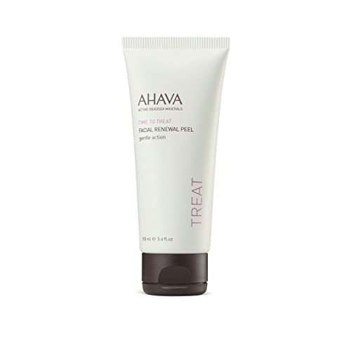 AHAVA Time to Treat Facial Renewal Peel - Gel peel for immediate radiance & even tone, enhances renewal, smoothes skin surface, with Osmoter, Biasbolol, Calendula & Vitamin C & Aloe Vera, 3.4 Fl.Oz