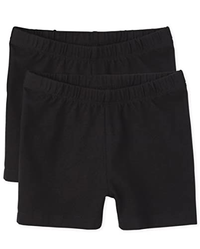 The Children's Place Girls Basic Cartwheel Short, Black 2 Pack, X-Small