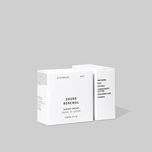 SUPEREGG Sound Renewal Serum Cream: For a fresh, luminous complexion. Nourishing serum cream with Panthenol and EGCG. 60 ML / 2 FL OZ