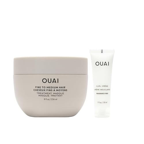 OUAI Hair Masque & Curl Crème Duo - Hydrating Hair Care Set
