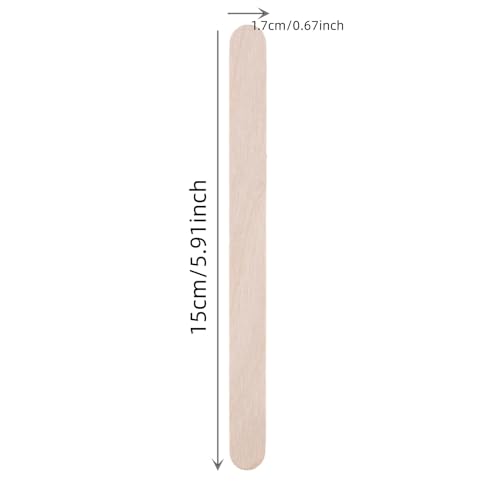 500pcs Wooden Craft Sticks 5.91 Inch Long Natural Wood Popsicle Ice Cream Sticks for DIY Wood Crafts, Jumbo Sticks£¬Hair Removal and Waxing Supplies,Home Art Projects