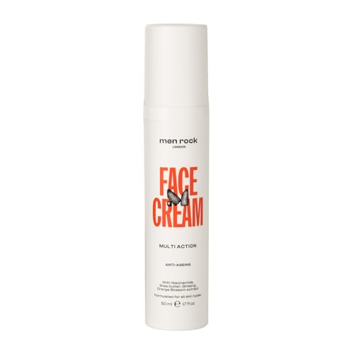 Men Rock Face Cream Multi Action Anti-Ageing - Mens Facial Moisturizer - Daily Face Moisturizer for Men - Skincare Products - Daily Lotion - 1.7 oz