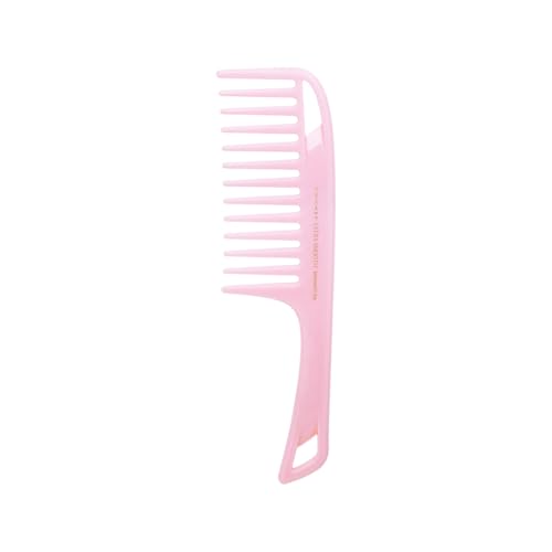 Cricket Ultra Smooth Coconut Detangler Comb - Infused with Coconut Oil & Keratin for Frizz-Free Shine, Gentle on Wet & Dry Hair, Extended Handle for Thick & Curly Hair - Pink