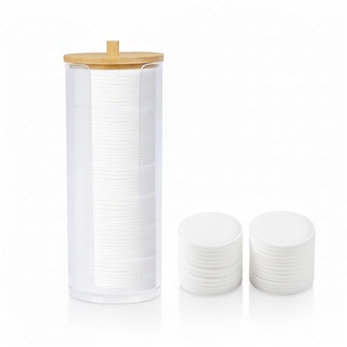 Cotton Round Holder and Dispenser, Acrylic Container