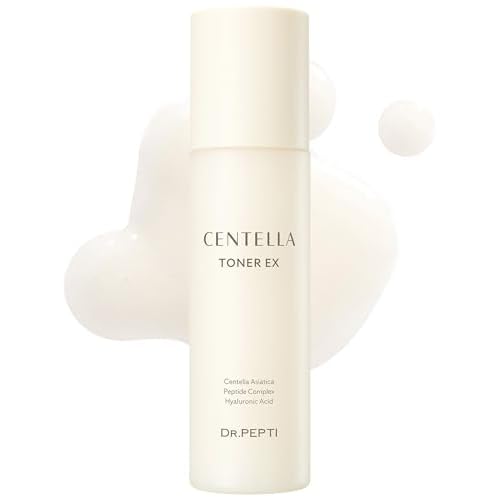 DR.PEPTI Centella Toner EX - Korean Face Toner with Hyaluronic Acid Peptides Niacinamide - Soothing Moisturizing for Dry Sensitive Skin - Milky Serum Formula, 6.09 fl.oz.