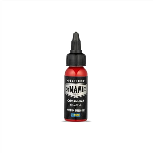 Dynamic Color Co- Pure Red Platinum Collection Tattoo Ink, Reach Compliant, Made in Spain