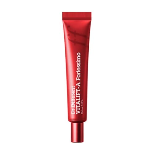 Dr.Different VITALIFT-A Fortessimo Retinal 0.15% - Clinical Grade Anti-Aging Cream for Wrinkle Reduction, Elasticity, Hydration, Lifting with Vita A, K-Skincare made by Korean Dermatologist, 1.06oz