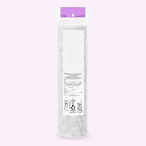 Exfoliating Cotton Rounds - 100 Count Dual-Sided Facial Pads - Amazon Essentials