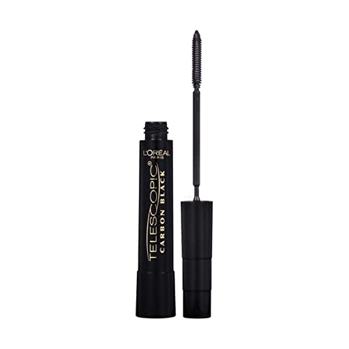 L'Oreal Paris Telescopic Mascara, Carbon Black [935] 0.27 oz (Pack of 4)