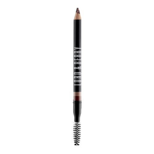 Lord & Berry Perfect Brow Pencil Definer Brunette 1706 - Highly Pigmented Eyebrow Makeup with Spoolie & Dual Tip