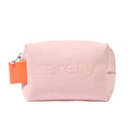 SARELLY, Mini Makeup Bag, Vegan Leather with Compartments (Blush)