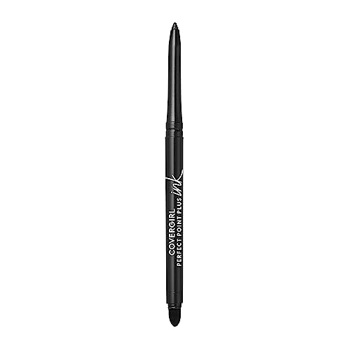 COVERGIRL Perfect Point Plus Ink Gel Eye Pencil,Pigmented,Long-Wearing,Vegan Formula,Matte Jet Black 275,0.01oz,(Pack of 2)