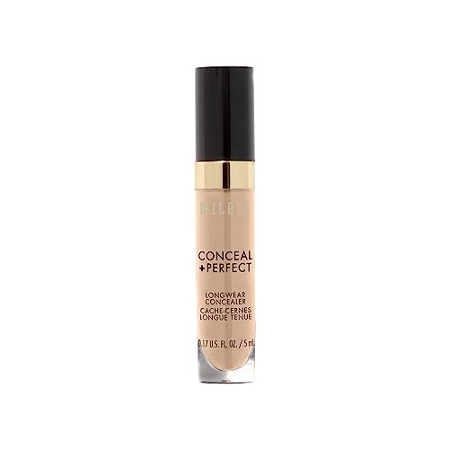 Milani Conceal + Perfect Longwear Concealer - Light Beige (0.17 Fl. Oz.) Vegan, Cruelty-Free Liquid Concealer - Cover Dark Circles, Blemishes & Skin Imperfections for Long-Lasting Wear