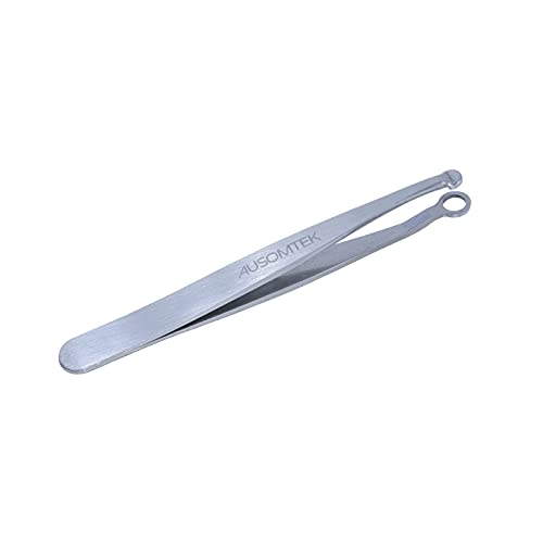 Nose Hair Trimming Cliper, Ear Hair Trimming Tweezers, Eyebrow Grooming Scissors, Stainless Steel, Safe Round-Headed