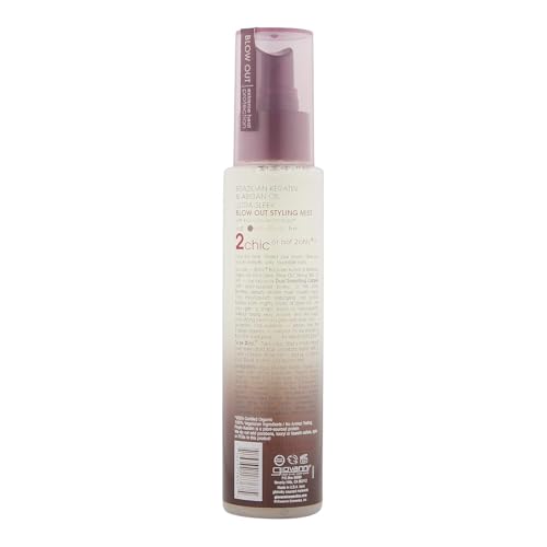 GIOVANNI 2chic Ultra-Sleek Blow Out Styling Mist Spray, 4 oz. - Moroccan Argan Oil & Keratin, Heat Protection Formula, Color Safe, Paraben Free