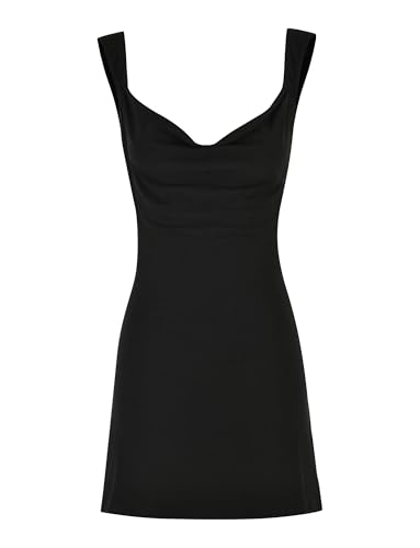 Tiger Mist Zita Mini Dress - Backless Cowl Neck with Satin Bow